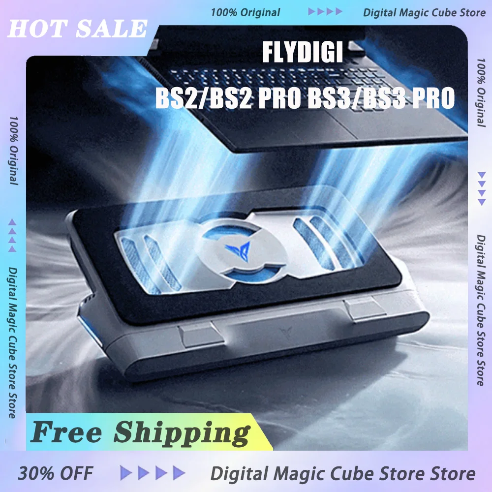 Flydigi BS2/BS2 pro BS3/BS3 pro Laptop Cooler Overclocking Pressure Air Dual Noise Reduction Intelligent Variable Frequency Gift