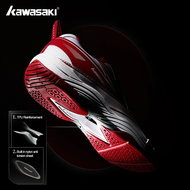 Kawasaki 2025 New Arrival Badminton Shoes TPU Reinforced Anti Torsion Upgraded Table Tennis Shoes for Man Woman K2B50-C32021