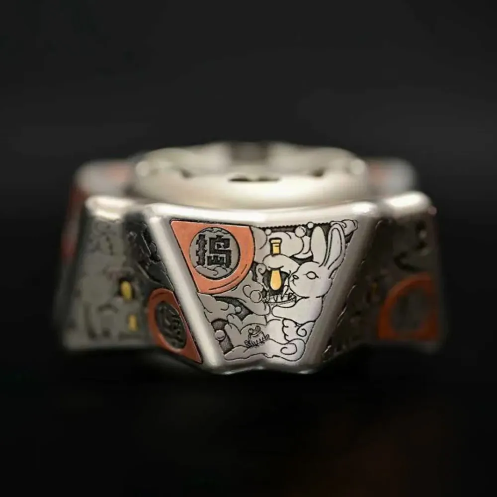 Youbing EDC Mid Autumn Festival Limited Edition Sakura Fidget Metal Spinner Titanium Fidget Toys For Adults Anti-stress Gyro