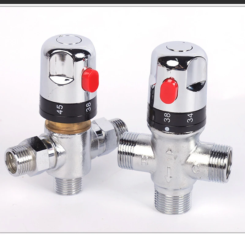 Copper pipeline temperature control valve, water heater, solar exposed connected pipeline temperature control valve
