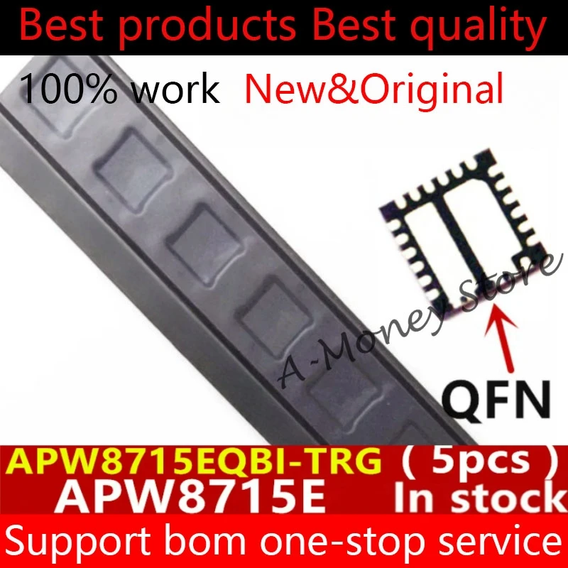 

(5pcs)APW8715E APW8715 APW8715EQBI-TRG QFN-23