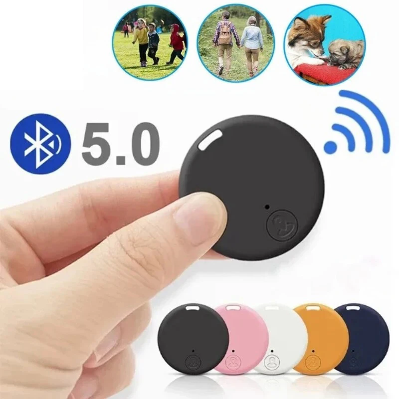 Mini Mobile Bluetooth 5.0 Tracker Anti-Lost Device Round Anti-Lost Device Pet Kids Bag Wallet Tracking Smart Finder Locator ﻿