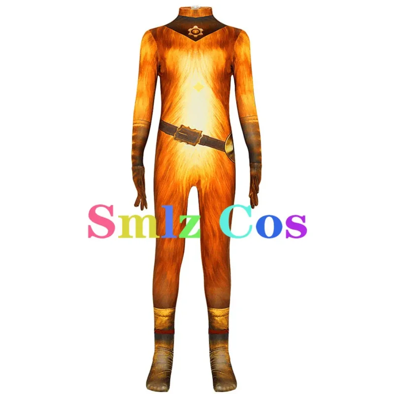 Puss In Boots Cosplay Puss Tight Jumpsuit Costume Adult Children Bodysuit Cloak Hat Halloween Party Performance Zentai Set