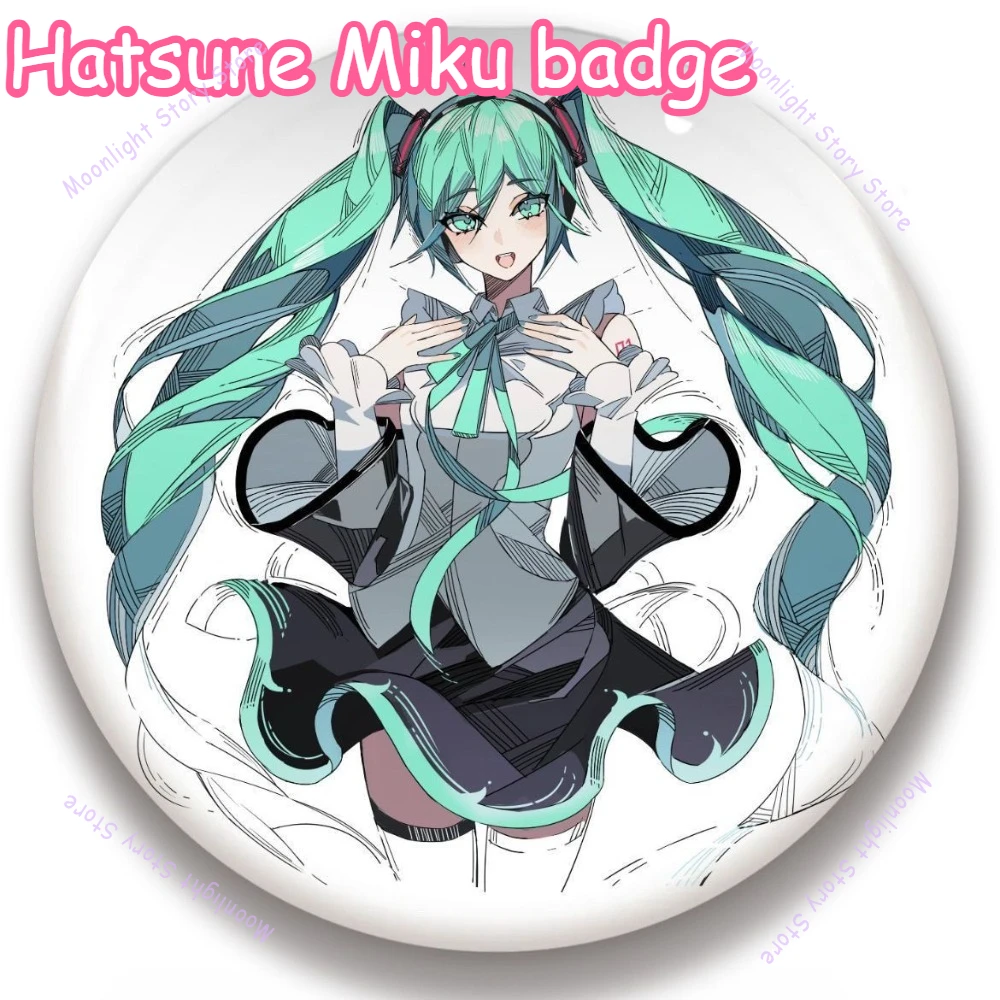 

Hatsune Miku аниме значок виртуальная певица брошь для рюкзака концертный стиль кулон подарок для студенческой коллекции на день рождения