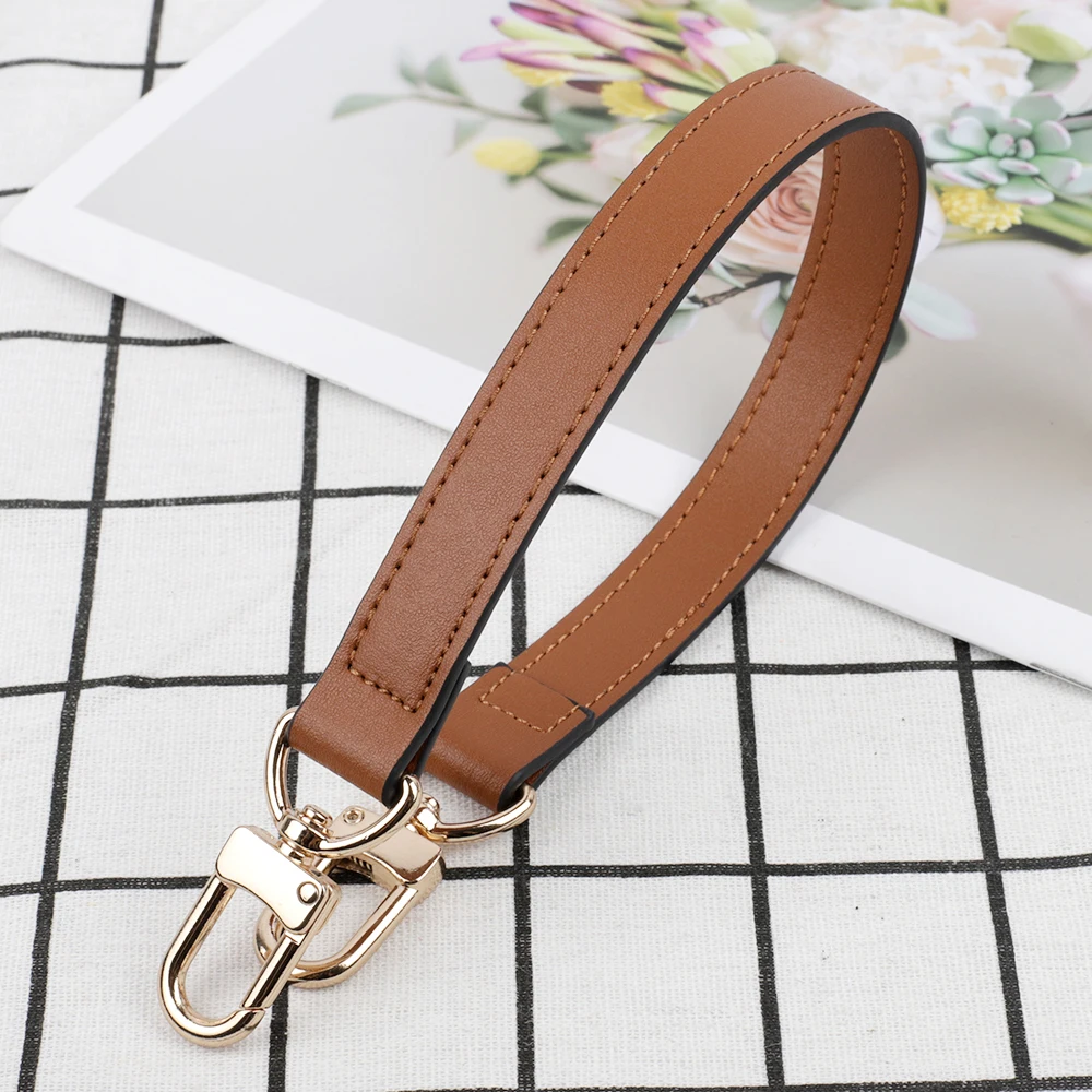 Genuine Leather Bag Strap With Silver Gold Hardware Shoulder Strap Handbag Strap For Obag Handle High Quality Bag Accessories