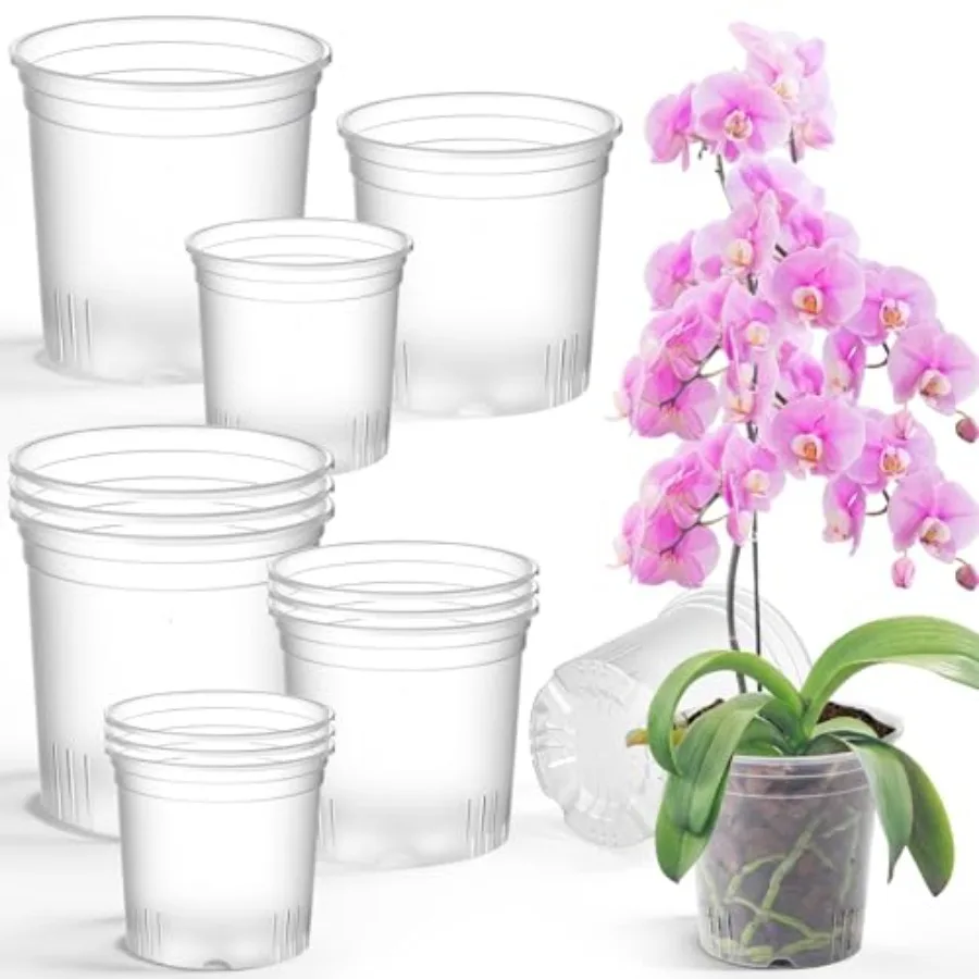Nursery use, flexible clear plastic, transparent, 12-pack with drainage holes for indoor/outdoor rooting visibility