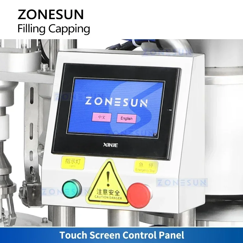 Zonesun ZS-AFC37 Automatic Bottle Filling and Capping Machine Monoblock Filler Capper Machine Peristaltic Pump Filler