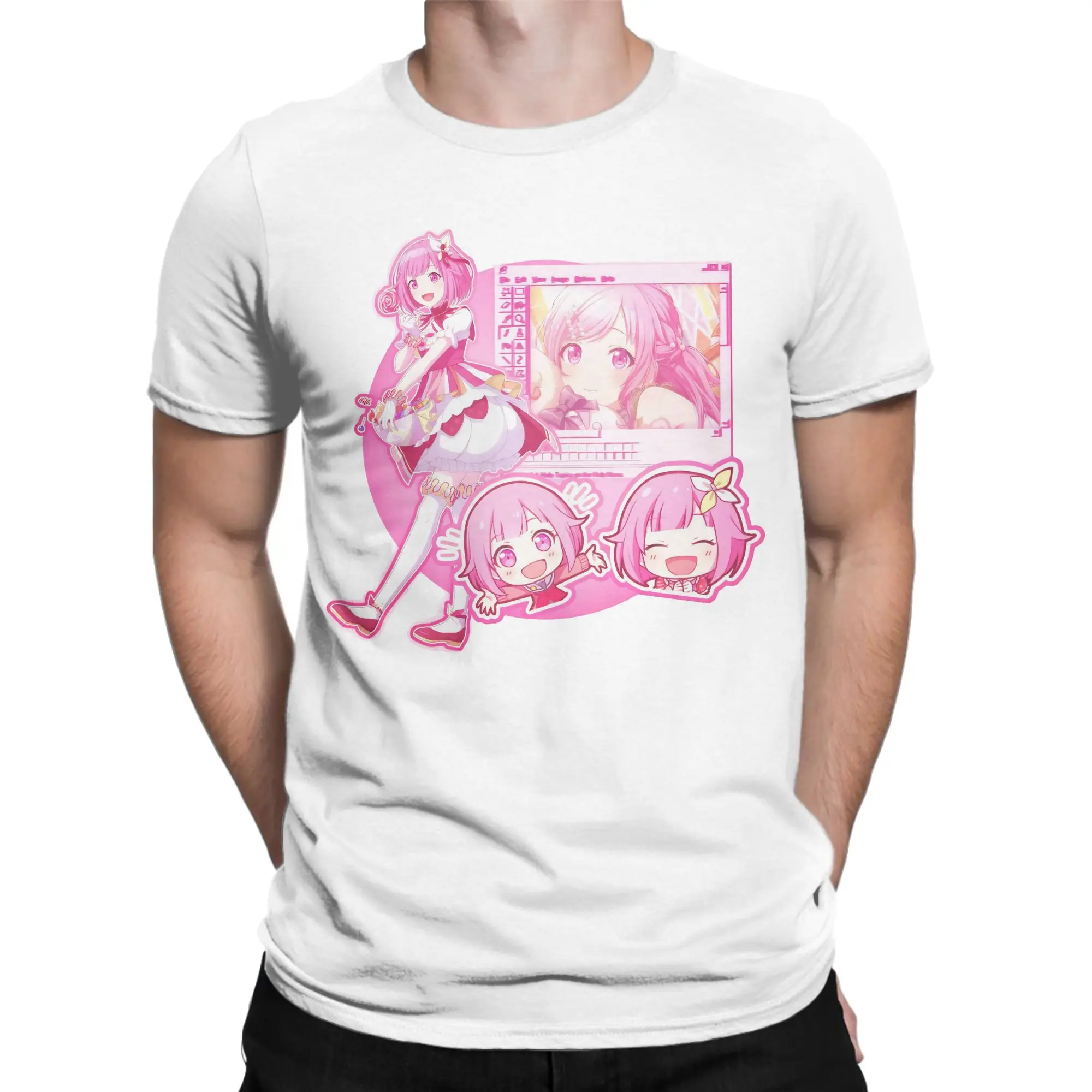 Men Women's Emu Otori T Shirts Singer Anime Cotton Clothing Fashion Short Sleeve Crew Neck Tees 4XL 5XL T-Shirts