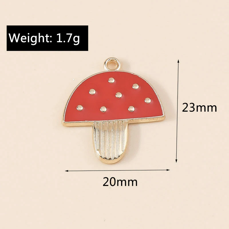 Leslie 10 Stück niedliche Herbst-Anhänger zum Erntedankfest, Ahornblatt, Pilz, Apfel, Kürbis, Anhänger für Armbänder, Halsketten, Schmuckherstellung – Detail 11