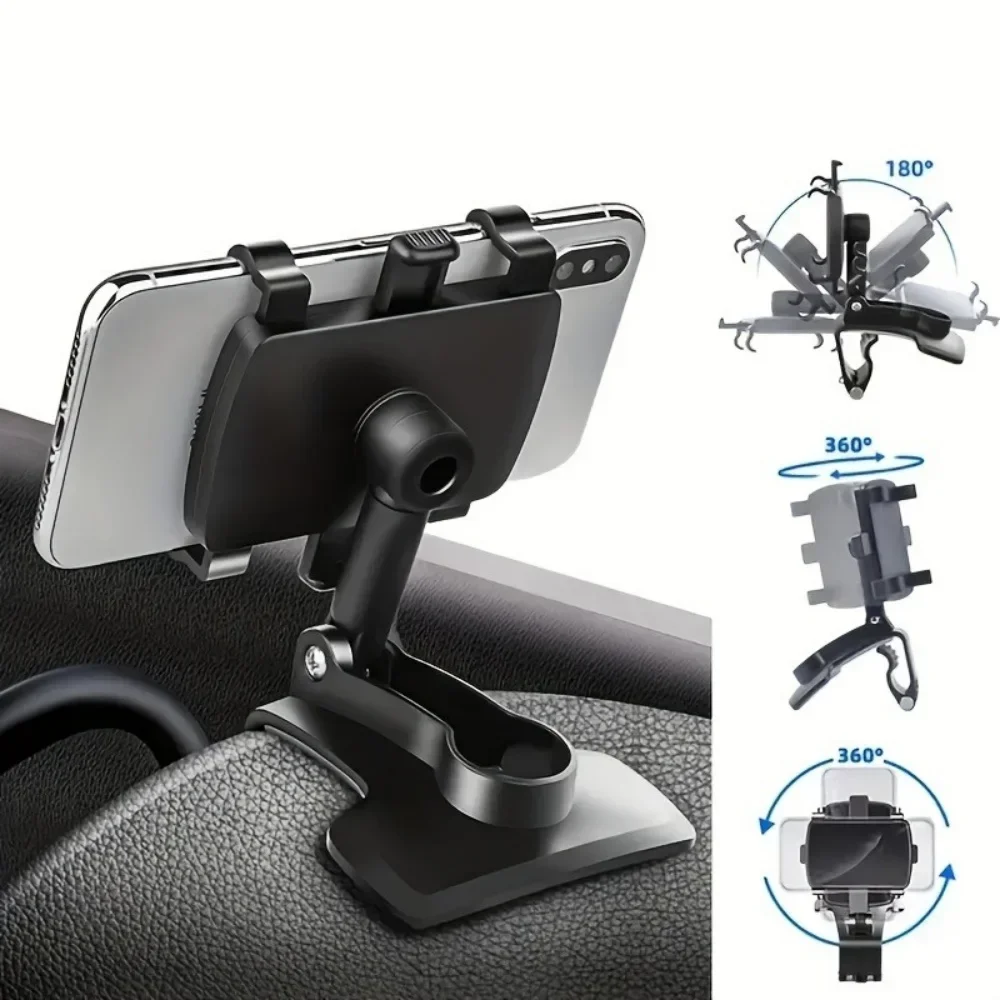 Support universel de téléphone portable pour voiture, support de téléphone pour tableau de bord, support à Clip facile, support view 4