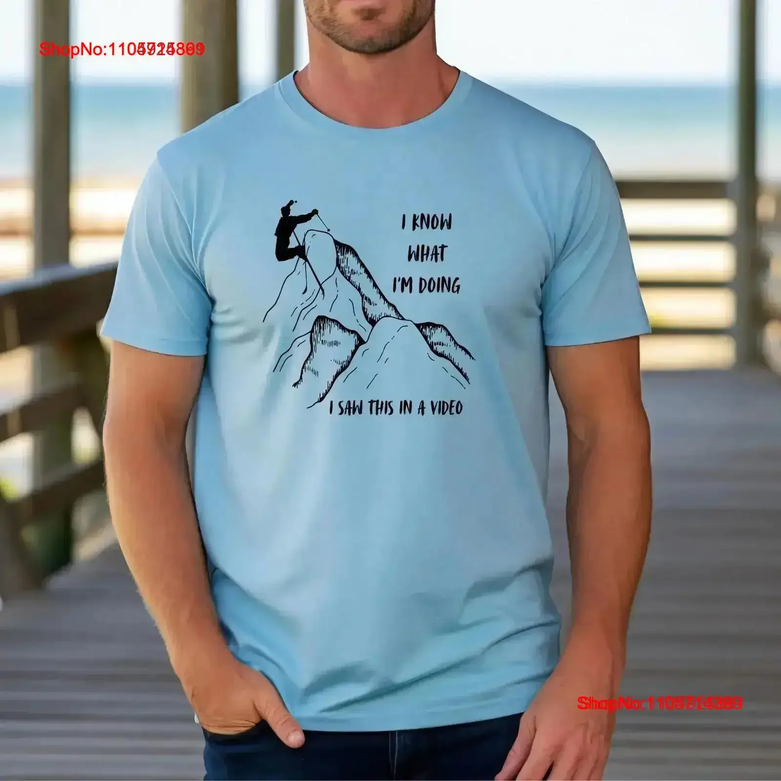 Risky Ski Trick T Shirt Adventurous Skier Winter Sports Humor Apparel Gear Ideas for Skiers and Snowboarders vintage Washed