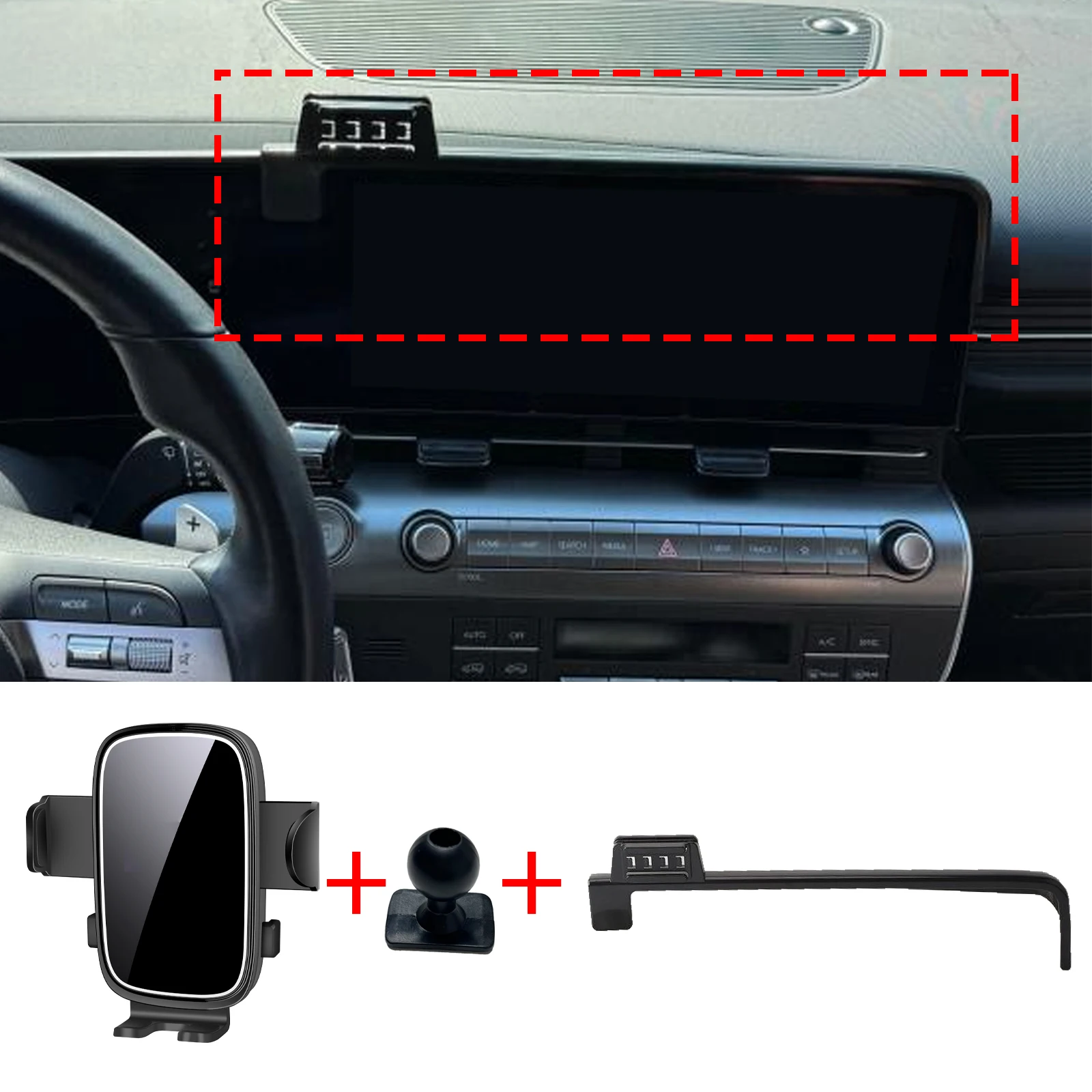 

for Hyundai Kona 2024 2025 2026 ​​Specific Dashboard Navigation Phone Holder Mount Design Car​​ accessoires