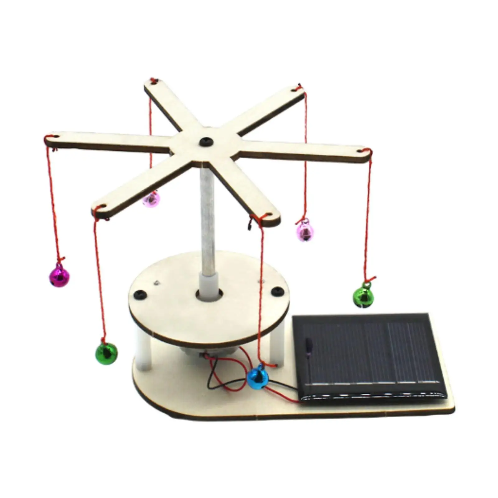 DIY Science Experiment Kit Solar Rotating Bell Handicraft Building Toy Science Craft for Boy Girls Children Kids Birthday Gift
