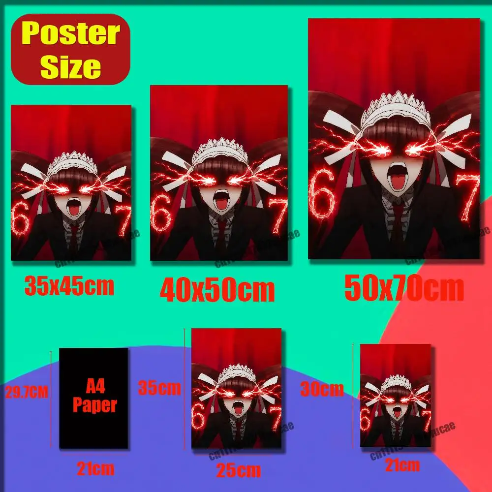 For Celestia Ludenberg D-Danganronpa Poster Cover Wall Murals Home Custom Self-adhesive Decoration Sticker Playbill Film