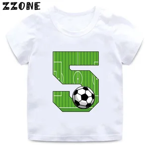 Jubiläum, 1 Jahr, 2 Jahre, 3 Jahre, 4 Jahre, 5 Jahre, Fußball-T-Shirt mit Anzahl und Arc-Kindern, lustige Kleidung für Jungen und Mädchen, 6 Jahre, 7 Jahre, 8 Jahre, 9 Jahre Hauptverkauf von Fußballhemd - №1
