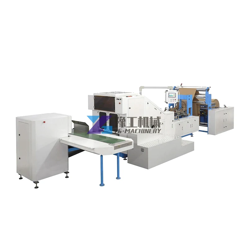 German Square Bottom Forming Print Logo Paper Bag Making Machine