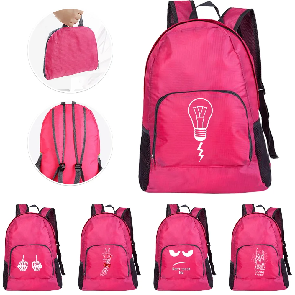 

Mountaineering Bag Ultralight Foldable Company Activity Outdoor Travel Bags Hiking Eco-friendl Daypack White Picture Series