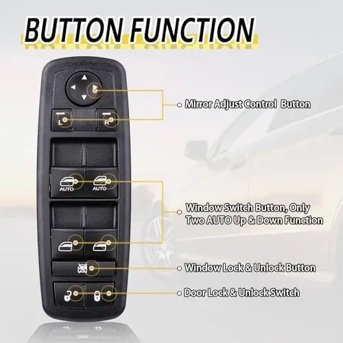 

Переключатель стеклоподъемника и замка двери со стороны водителя для RAM 1500/2500/3500 Crew/Quad Cab 2009-2012 годов выпуска