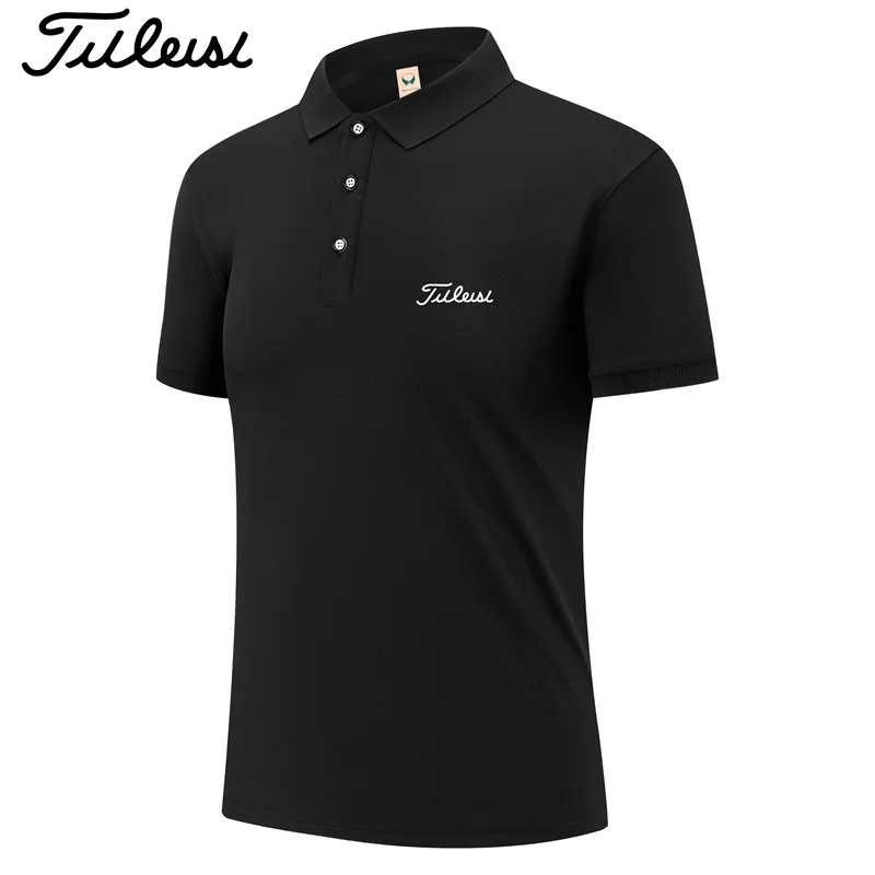 Summer casual sports quick short sleeved polo shirt solid color shirt bicycle set men's fitness set
