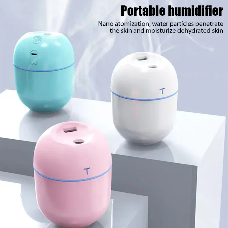 

Portable 200ml Air Humidifier Mini Aroma Oil Diffuser USB Cool Mist Sprayer with Colorful Night Light for Home Car Purifier