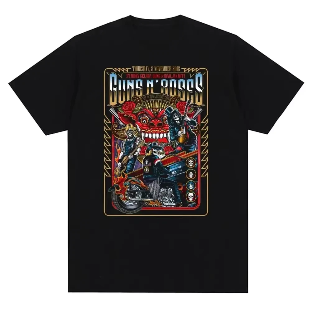 Guns N Roses Graphic Print T Shirt Vintage Rock Band Streetwear Short Sleeve Fashion Crew Neck T Shirt Women Tshirt Unisex - view 4