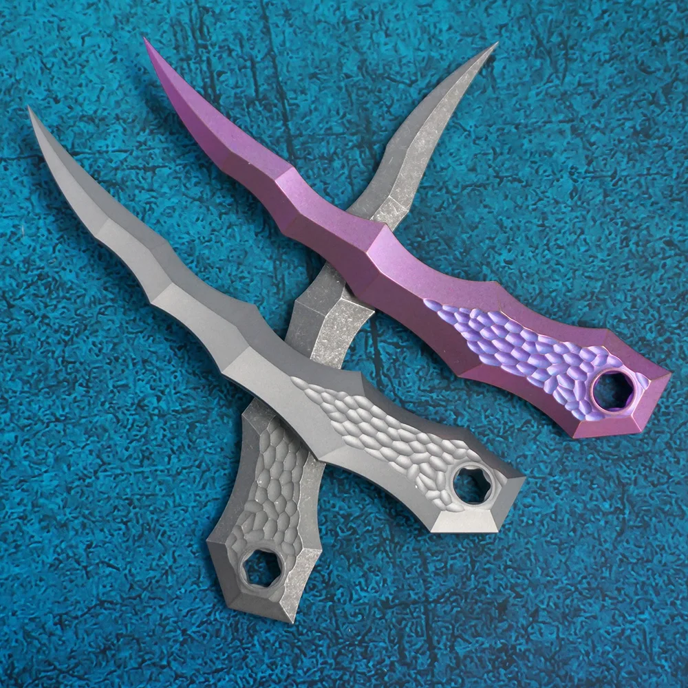 MANCOPE Titanium Wolverine Claws TC4 Tea Needle Multifunction Tool karambit Screw Wrench EDC Self-Defense Tools