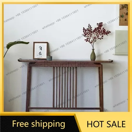 Factory Direct Sales New Chinese Entrance Table Chinese Solid Wood Zhongtang Black Walnut Table