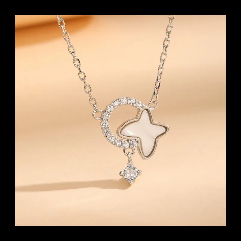 

Ожерелье с бабочкой, легкое роскошное серебряное ювелирное изделие премиум-класса S925, дизайнерская цепочка на ключицу, модное нишевое ожерелье с рябчиками