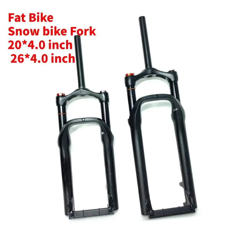 

Bicycle Snow Bike rim Suspension fork 20/26inch Aluminum Alloy Air pressure Quick Release Bicycle Fork for fatbike 26x4" 20x4"