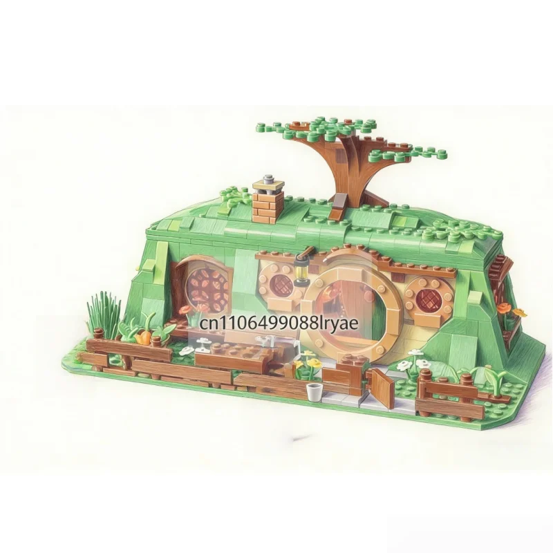 

652 шт., модель гнома для дома, фэнтезийный фильм, неожиданная вечеринка, сборка, строительный блок, игрушка, креативный рождественский подарок