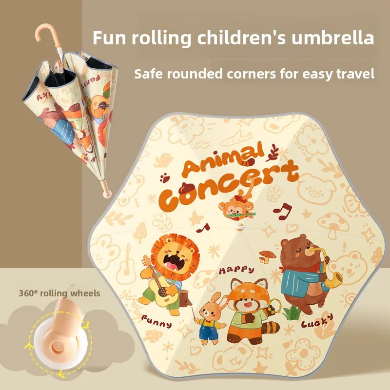 

Children's Umbrella School Specialty Boy Girl Kindergarten 2 Year Old Elementary Student Rain Umbrella Waterproof Sunshade