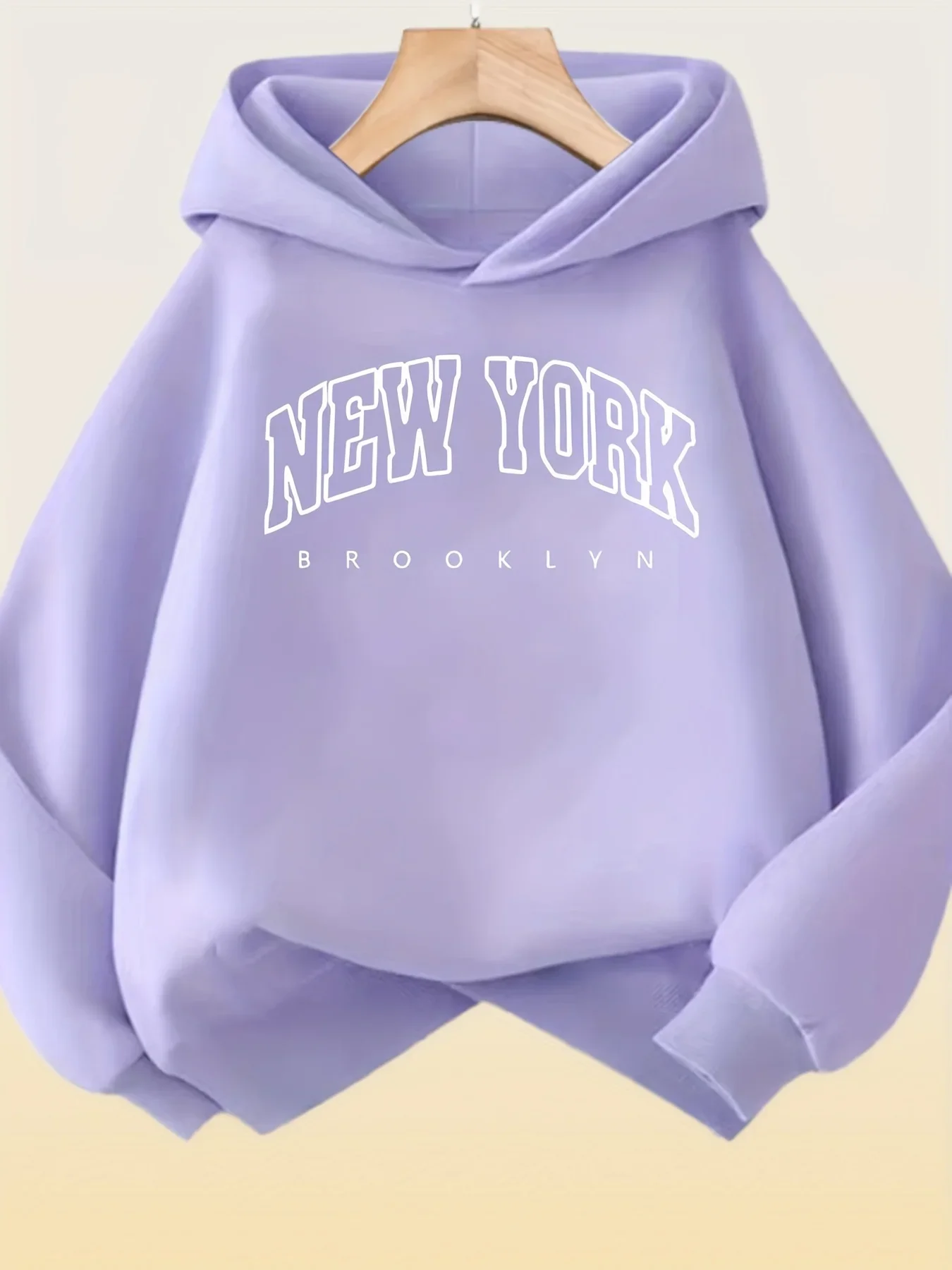 2026 Polyester Kinder-Hoodie mit New York Brooklyn Aufdruck Jungen Mädchen Lässiger Langarm-Kapuzenpullover Weicher Kinder-Pullover – Detail 2