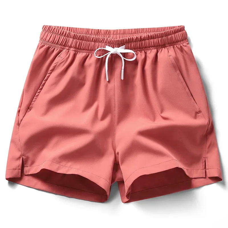 Pantalones de chándal ligeros para hombre, Shorts informales con bolsillos, básicos, de Color sólido, para correr en la playa, novedad de verano