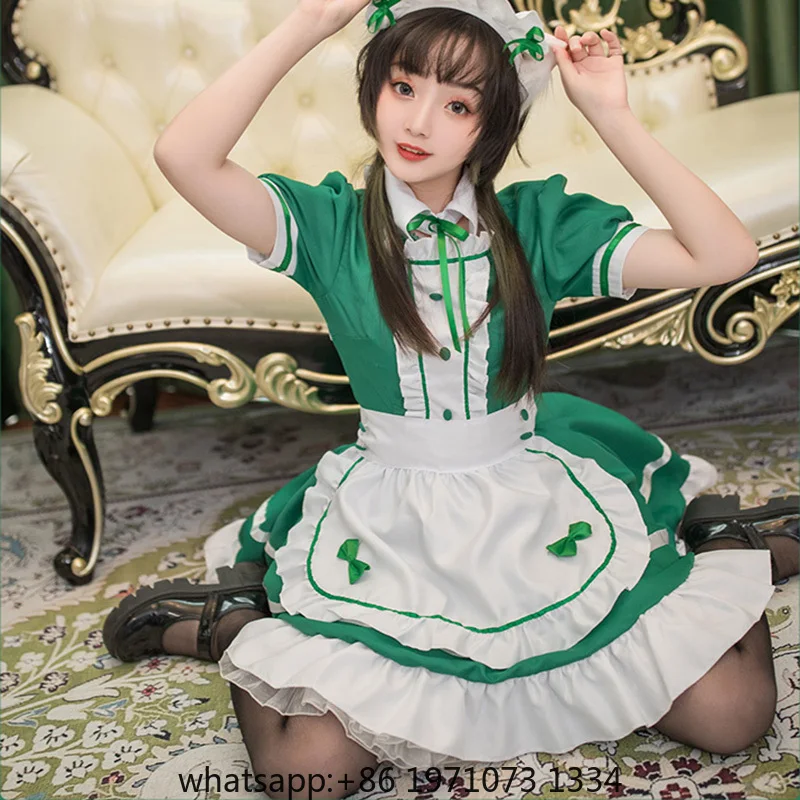 Retro Maid Cosplay Costumes Anime Lolita Kawaii Winter Coat Goth Clothes Women Punk Gothic Plus Size Lolita Blouse Kawaii Dress view 4