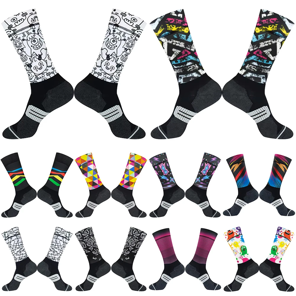 Slip Men Bike Socks Professional Anti Bicycle Compression Sport Sock And Women Street Sports Socks Racing Cycling Socks