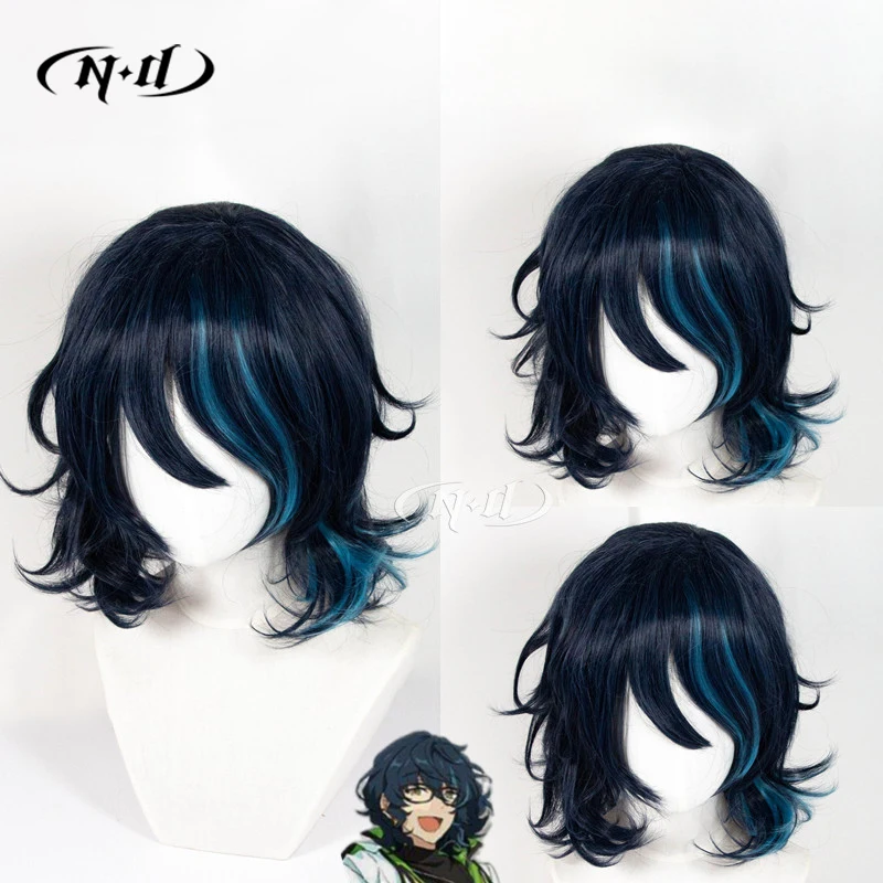 Pelucas de Cosplay ND Tsumugi Aoba, postizo, conjunto de estrellas, pelucas de pelo para Cosplay, resistentes al calor para fiesta de disfraces Comic Con Coser