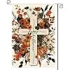 AVOIN colorlife Halloween Jesus Cross Garden Flag 12x18 Inch Outside jjp
