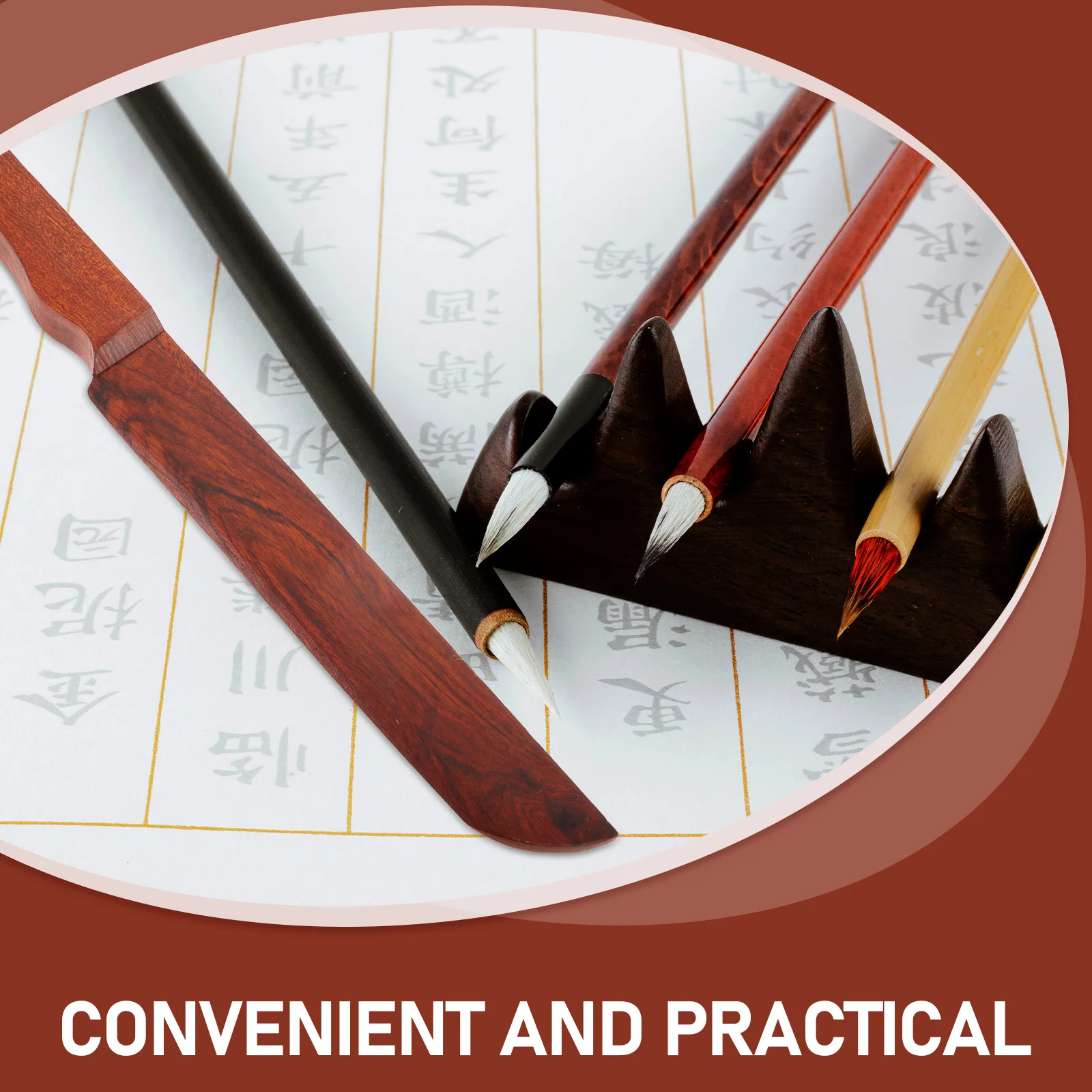 Chinese Style Wooden Paper Cutter Letter Opener Ergonomic Comfortable Rice Paper Cutter for Home Office Envelope Cutting