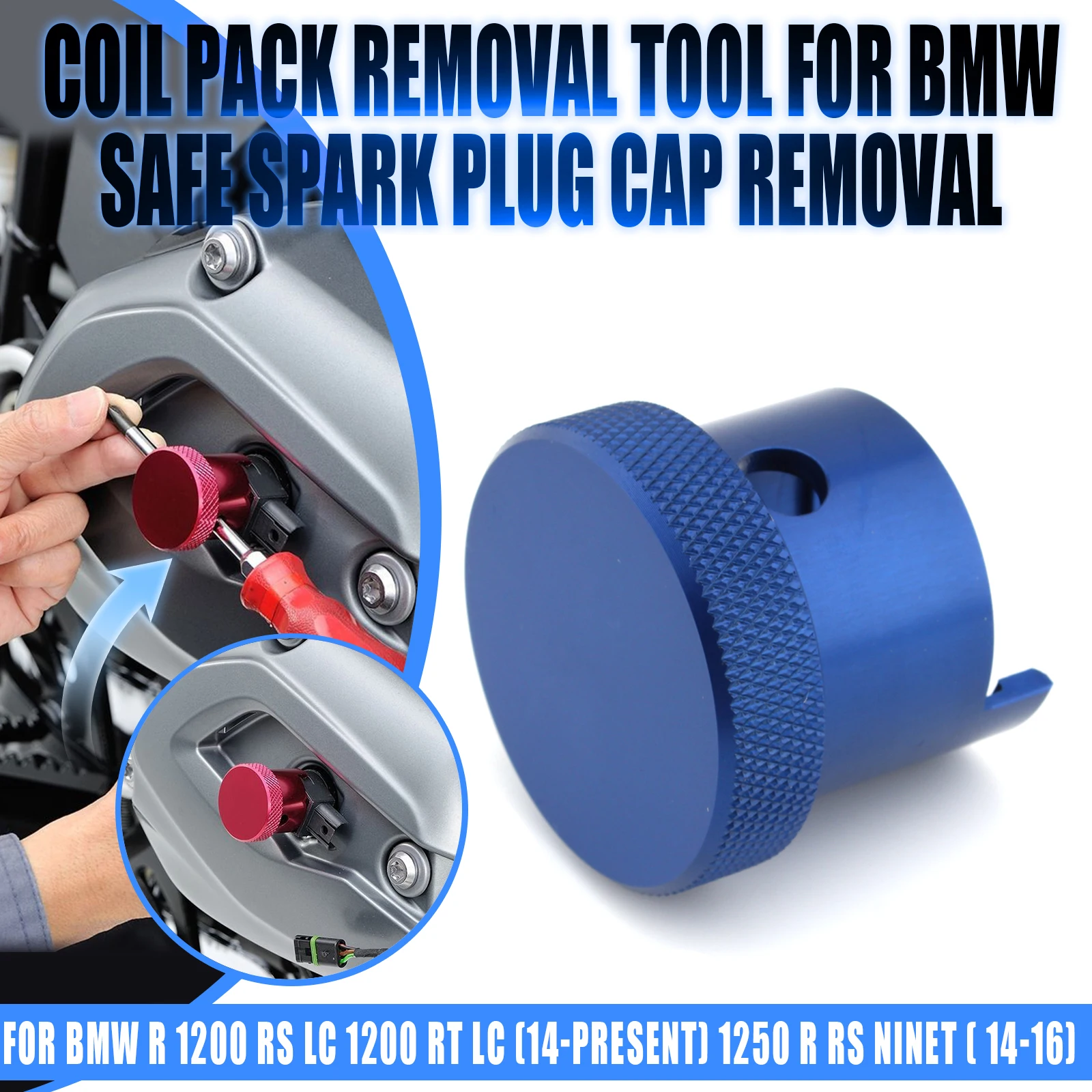 For F650GS F800GT K1200R R1100RS R1250GS R1200GS Motorcycle Coil Pack Removal Tool Puller Spark Plug Cap Aluminum