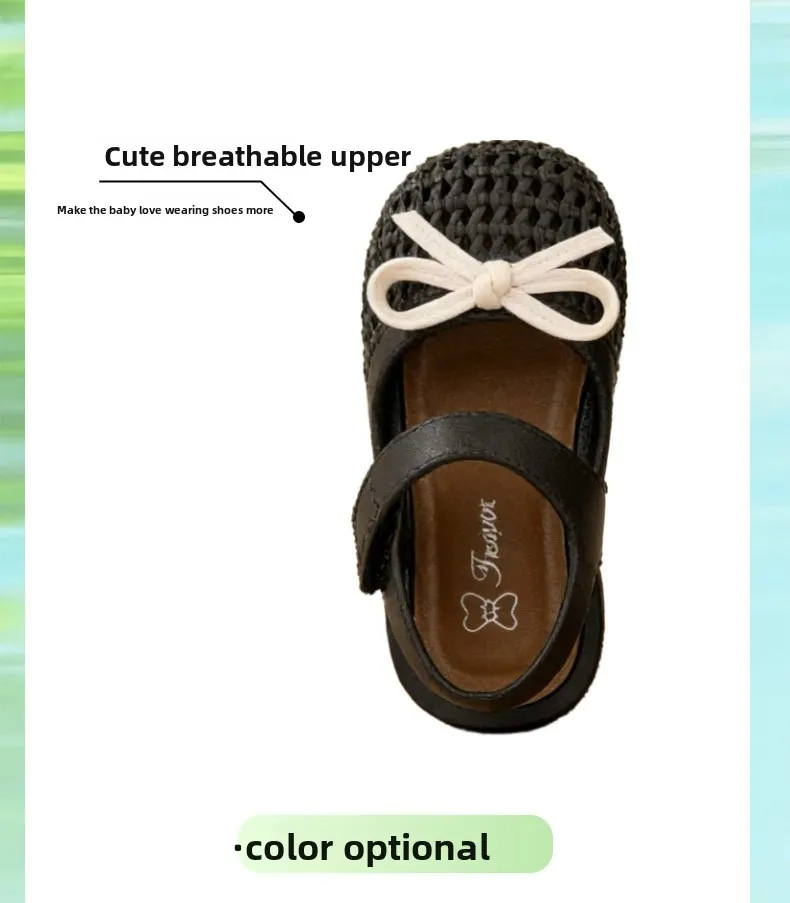 Prinzessinnen-Mädchen-Sandalen 2026 Neue Sommer Anti-Rutsch Weiche Sohle Niedliche Schleife Atmungsaktive Kinderschuhe Baby Kleinkind Strand-Sandalen – Detail 6
