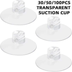 Transparente Silicone Ventosa, Ganchos de parede poderosos, Cozinha e Banheiro Suprimentos, 30PCs, 50PCs, 100PCs