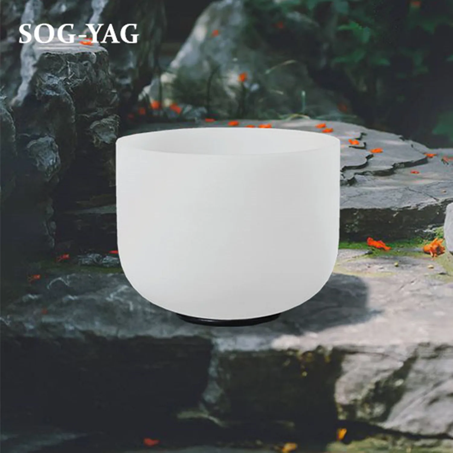 

SOG-YAG 432hz 12 Inch C note Frosted Quartz Chakra Crystal Singing Bowl for Sound Healing Yoga with Free Mallet