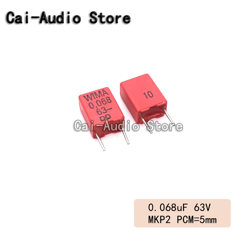 

5PCS/10PCS/20PCS/Lot Brand NEW WIMA MKP2 63V 0.068UF 63V 0.068UF 683 68NF Film Capacitor 63v 0.068uf 63V683 Pitch 5mm 10%