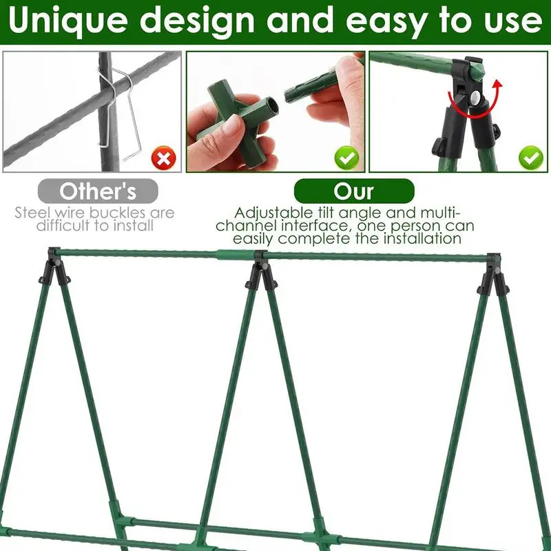 Garden Cucumber Trellis Fruits Vegetable Growing Support Rack for Outdoor Climbing Grape Pea Bean Metal cucumber trellis