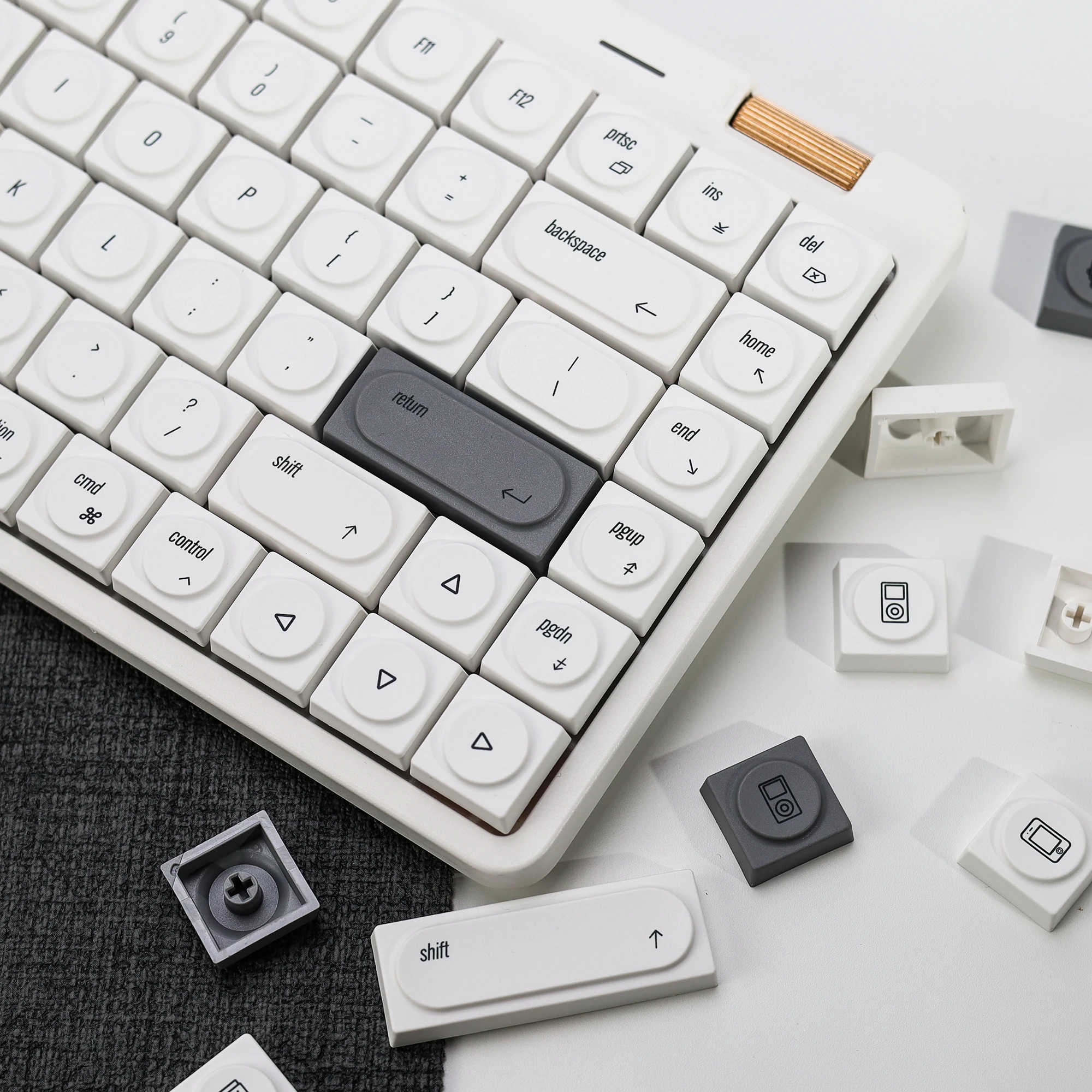 KBDiy Doys Keycaps Retro MAC Style 1353 Keycap PBT Simple For 60 DIY Gaming Low Profile Mechanical Keyboard Cherry MX Switches view 6