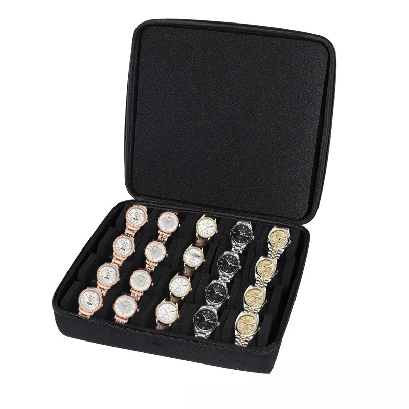 1 قطعة حقيبة تخزين الساعات المحمولة متعددة الفتحات سعة كبيرة ساعة منظم حقيبة السفر صندوق تخزين ساعات للخارجية والسفر