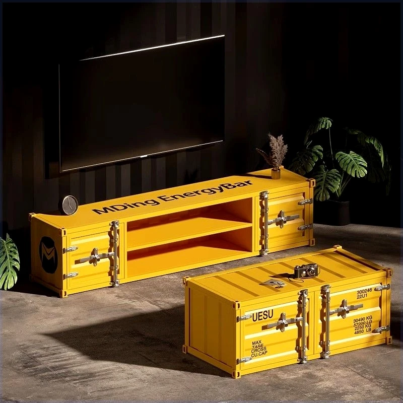Industrial Wind TV Cabinet Apartment Iron Locker Cabinet Storage Locker Bedroom Open Cabinet Showcase Living Room Bathroom