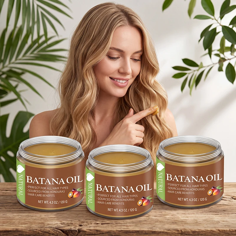 1/2/3/4/5/6PCS TLM BATANA OIL, PLANT HAIR CREAM, DRY AND WET HAIR CARE BALM, HAIR SMOOTHING GLOSS TREATMENT, CARE OIL FOR CURLY AND STRAIGHT HAIR, UNISEX HAIR CARE PRODUCT, 120G PORTABLE CAN.