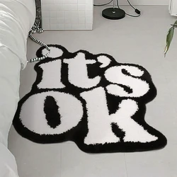 It's OK Rug Handmade Fluffy Plush Tufted Living Room for Bedroom Dorm Suitable for Room Decor Housewarming Gift