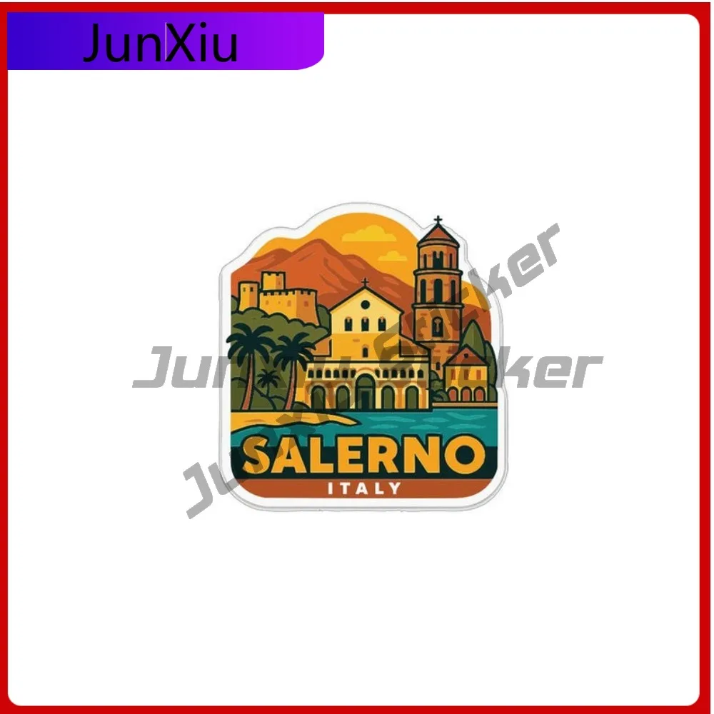

Salerno Italy City Travel Sticker Vinyl Waterproof Decals Motorcycle Helmet Windows Windshield Luggage Stickers Custom Decals